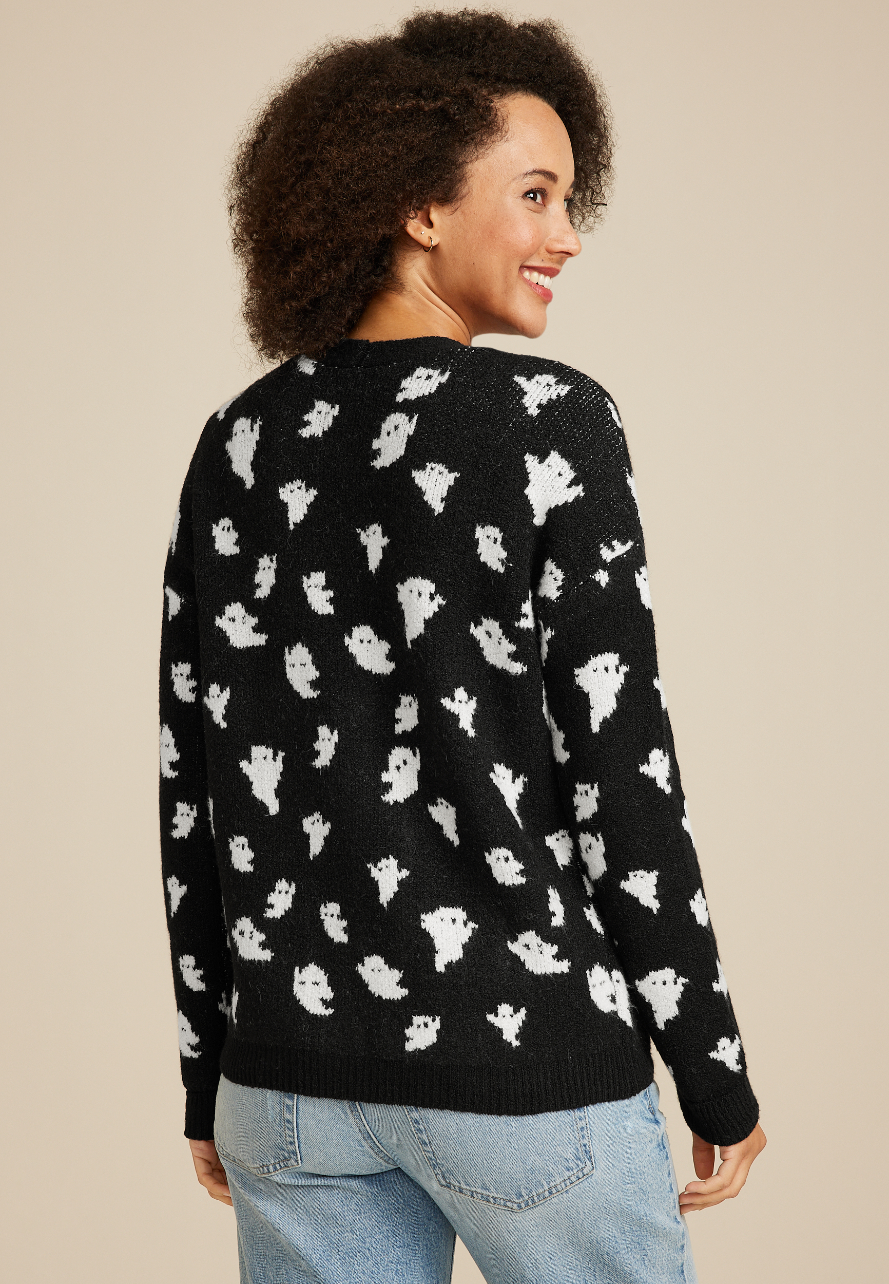Ghost Long Sleeve Cardigan, C1756, large