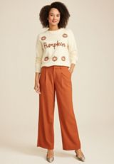 Pumpkin Embroidered Sweater, C3986, small