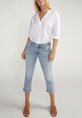 Silver Jeans Co.&reg; Britt Curvy Low Rise Capri Jean, C2806, small