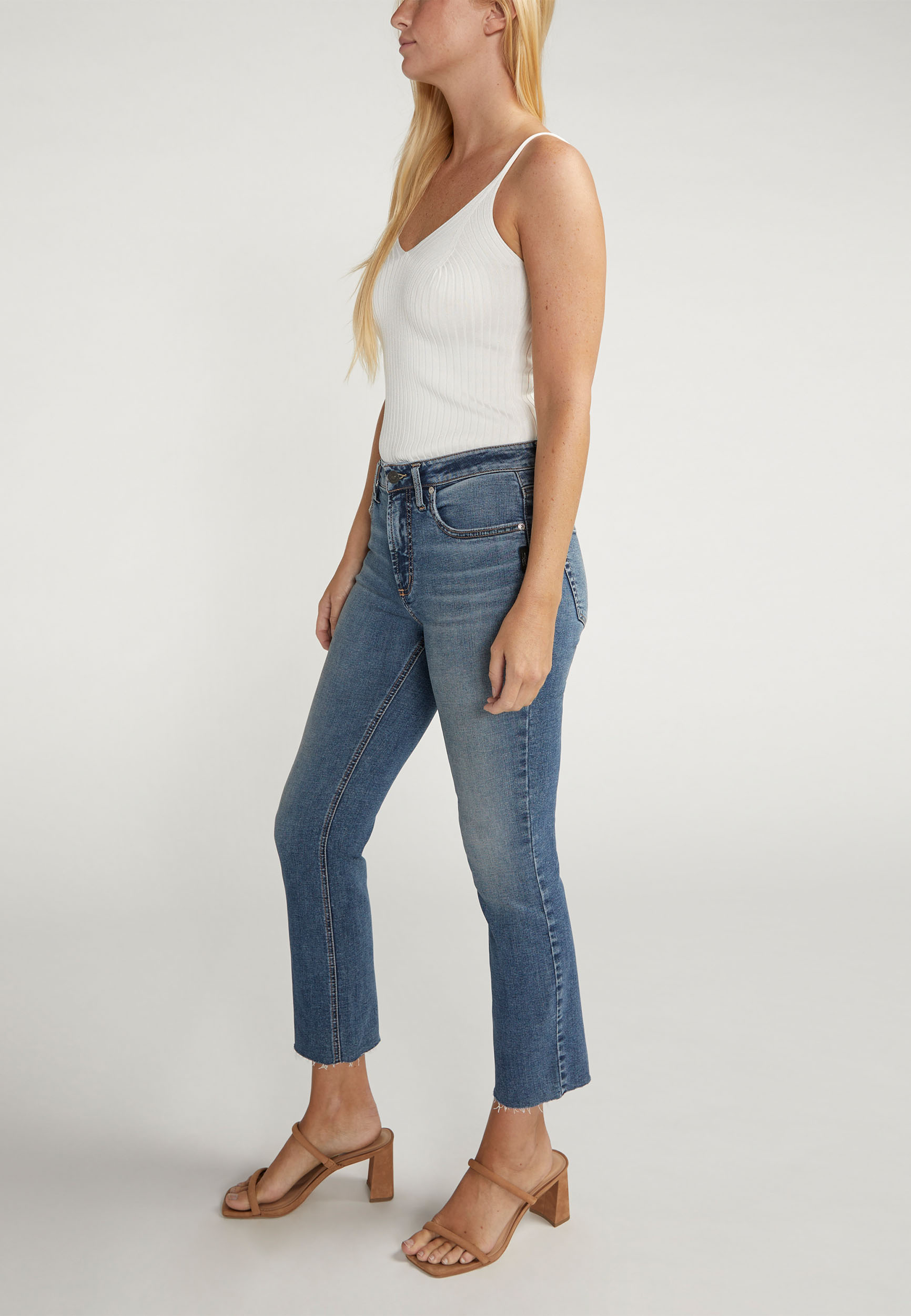Silver Jeans Co.&reg; Most Wanted Mid Rise Ankle Straight Jean, MEDIUM SANDBLAST, large