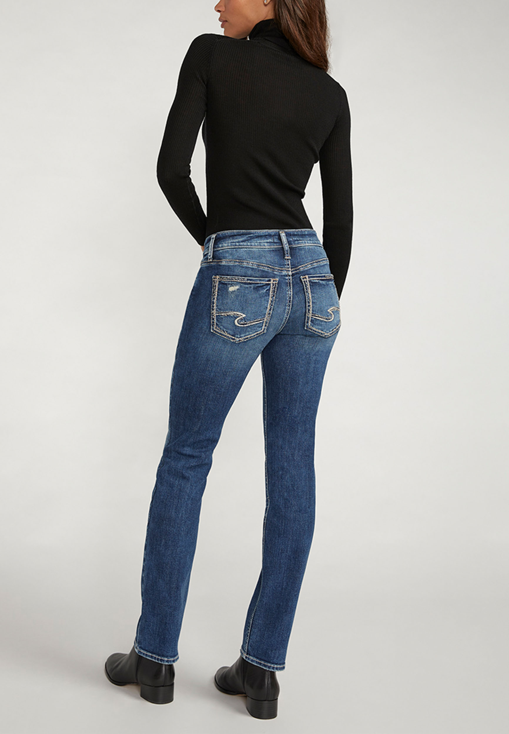 Silver Jeans Co.&reg; Britt Curvy Low Rise Straight Jean, C258, large
