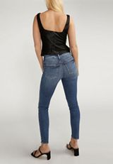 Silver Jeans Co.&reg; Suki Curvy Ripped Mid Rise Skinny Jean, MEDIUM SANDBLAST, small