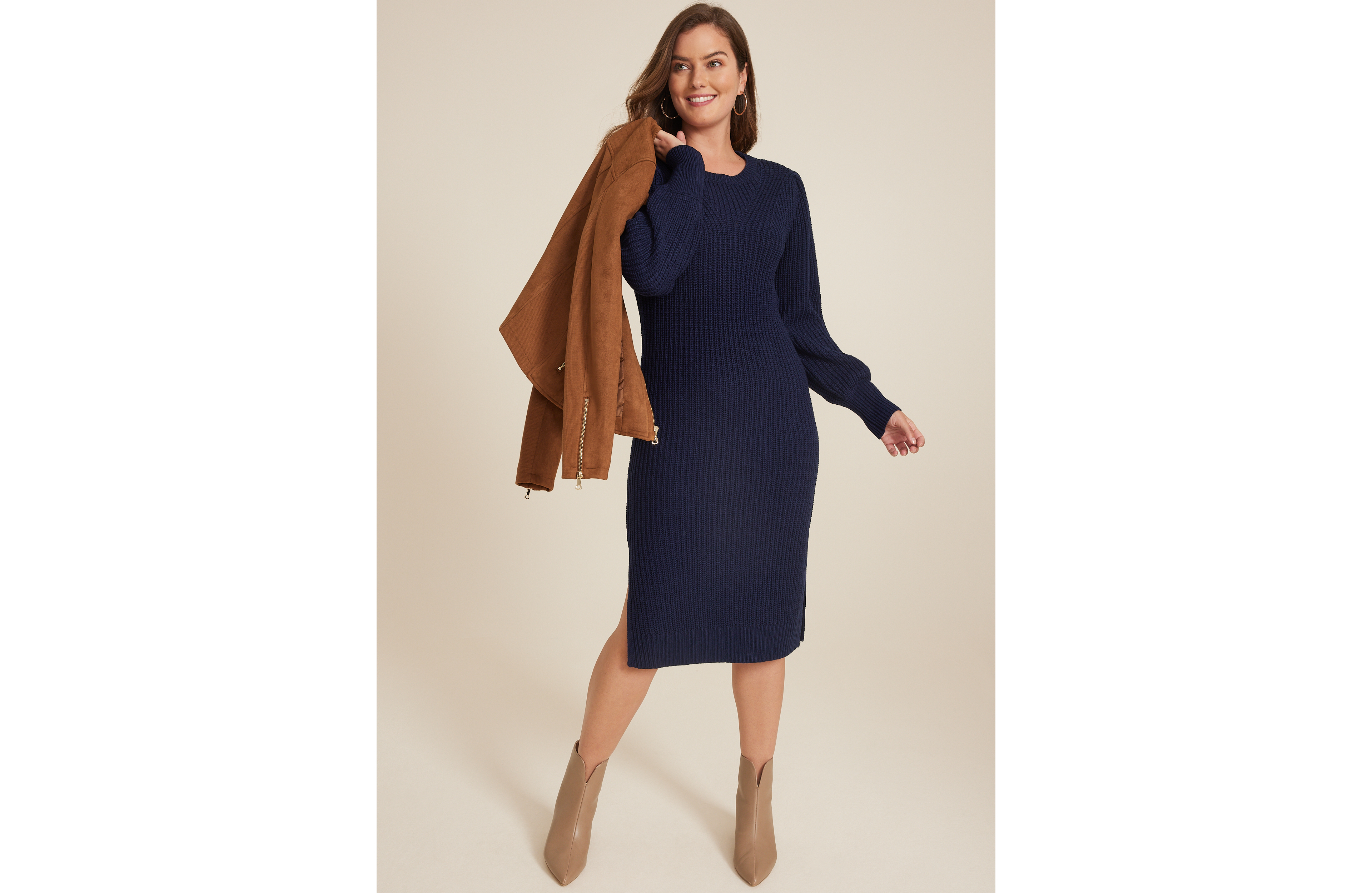 Cable Knit Sweater Dress