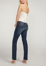 Silver Jeans Co.&reg; Suki Curvy Mid Rise Straight Jean, DARK SANDBLAST, small