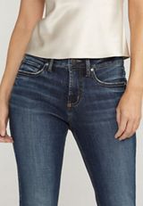 Silver Jeans Co.&reg; Suki Curvy Mid Rise Straight Jean, DARK SANDBLAST, small