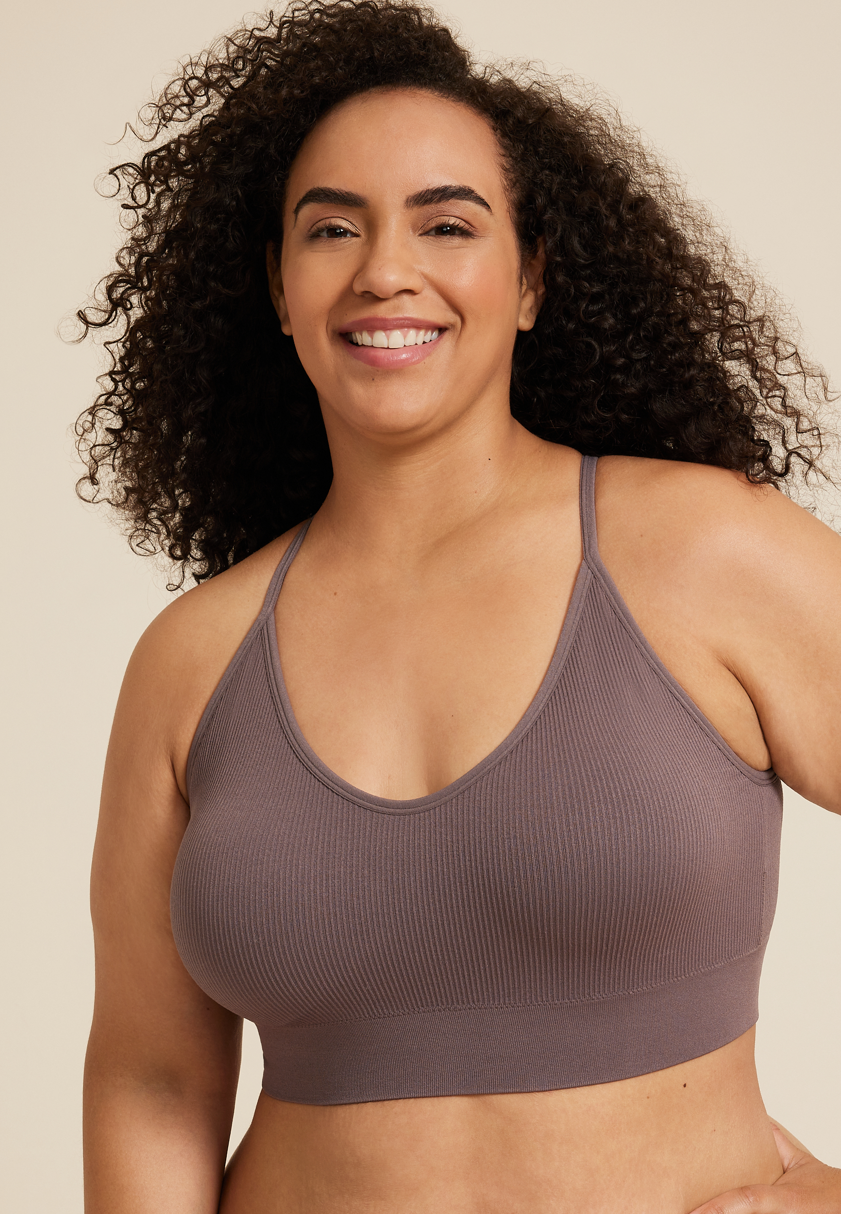 True Stretch Seamless Simple Strap Bralette, C4045, large