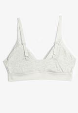 Simply Comfy Cotton Heathered Triangle Bralette, HEATHER GRAY, small
