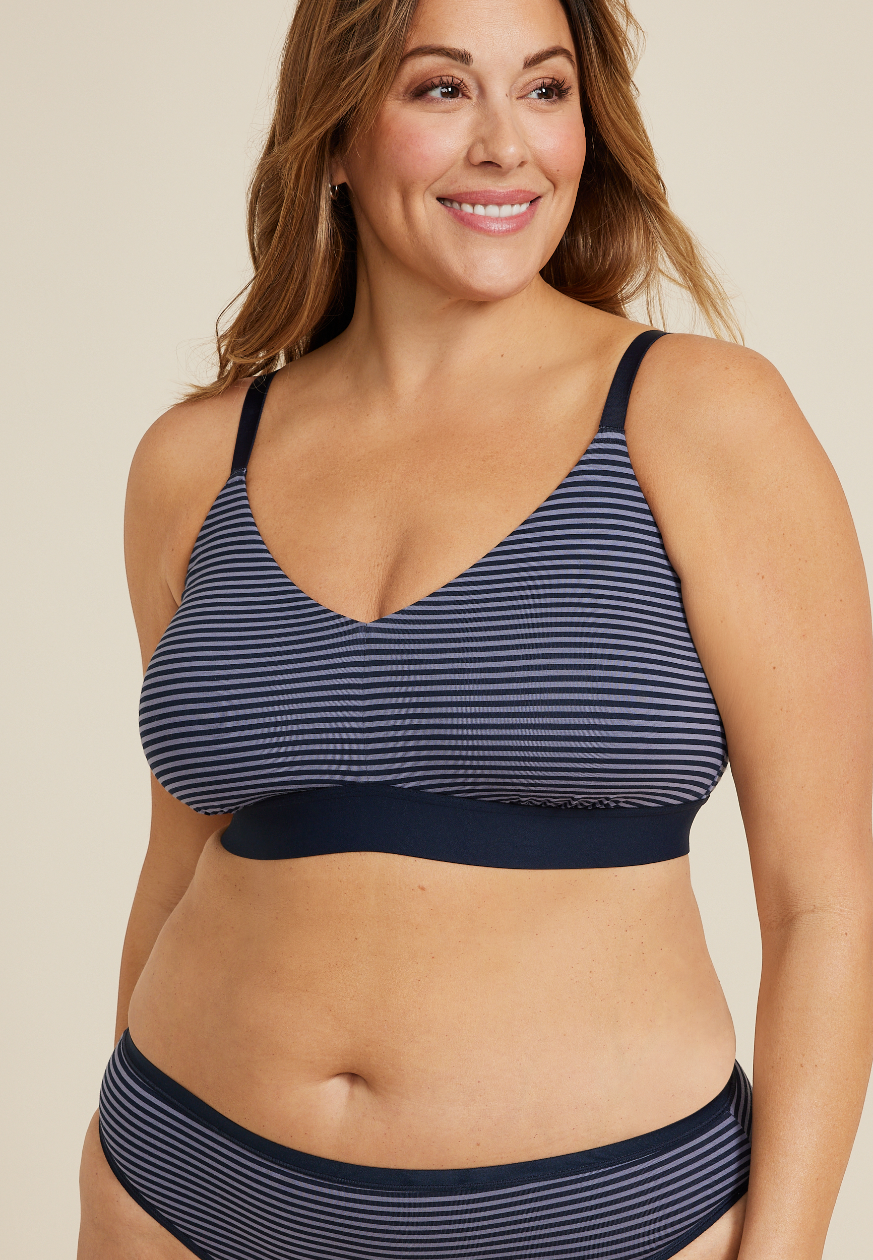 Simply Comfy Cotton Triangle Bralette, C1943, large