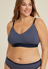 Simply Comfy Cotton Triangle Bralette, C1943, small