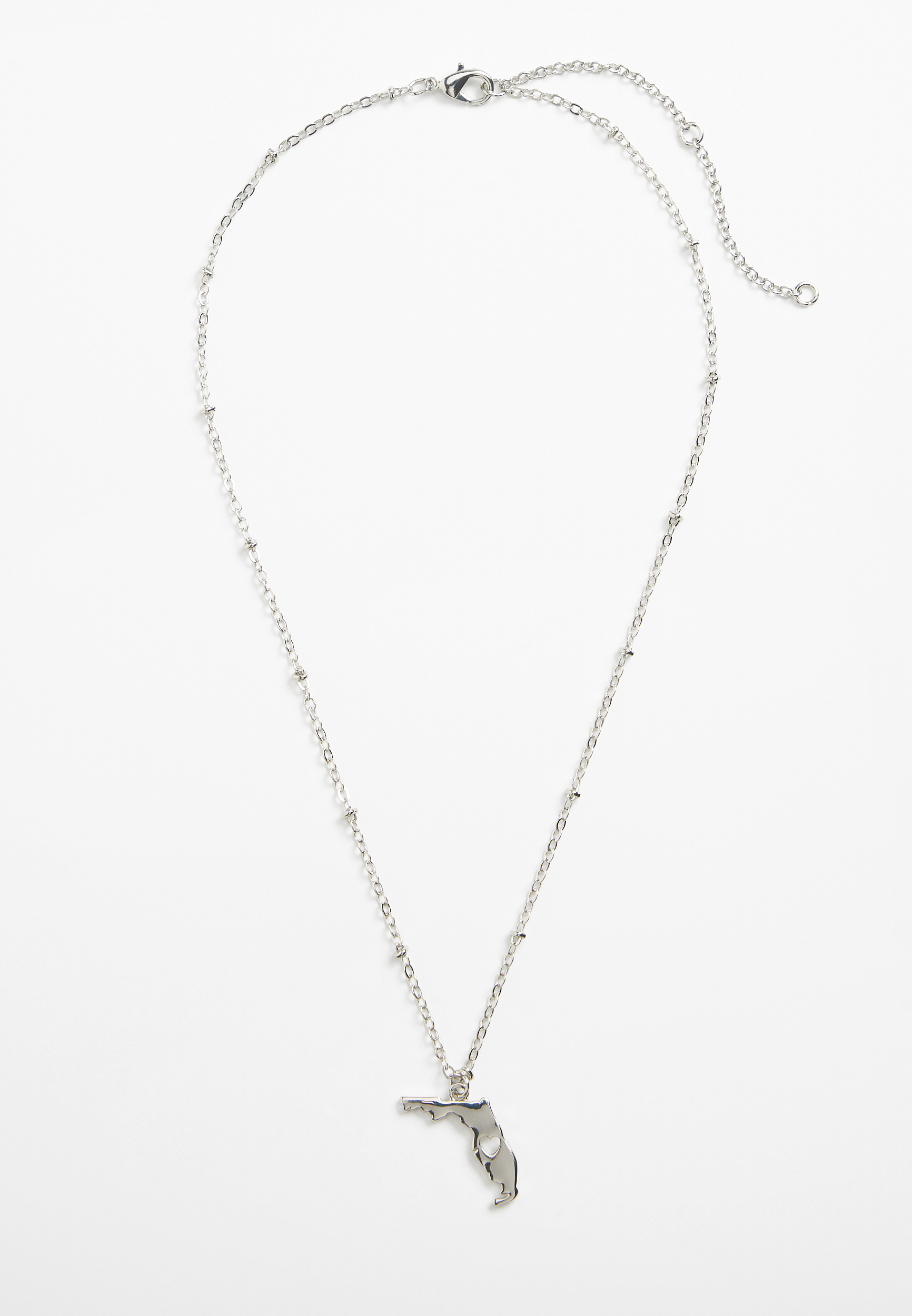 Dainty Silver State Necklace