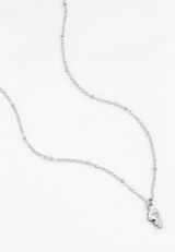 Dainty Silver State Necklace, ILLINOIS, small