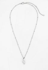Dainty Silver State Necklace, ILLINOIS, small