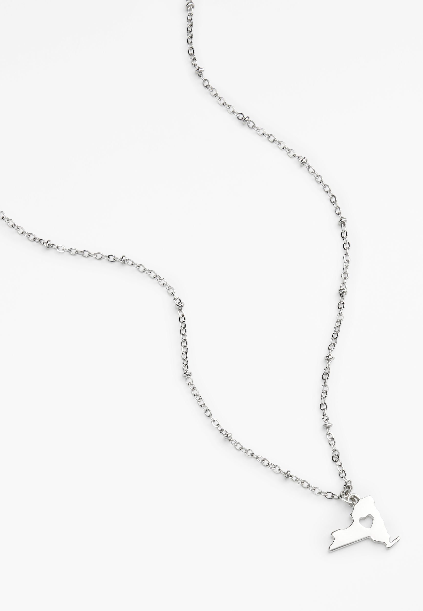 Dainty Silver State Necklace