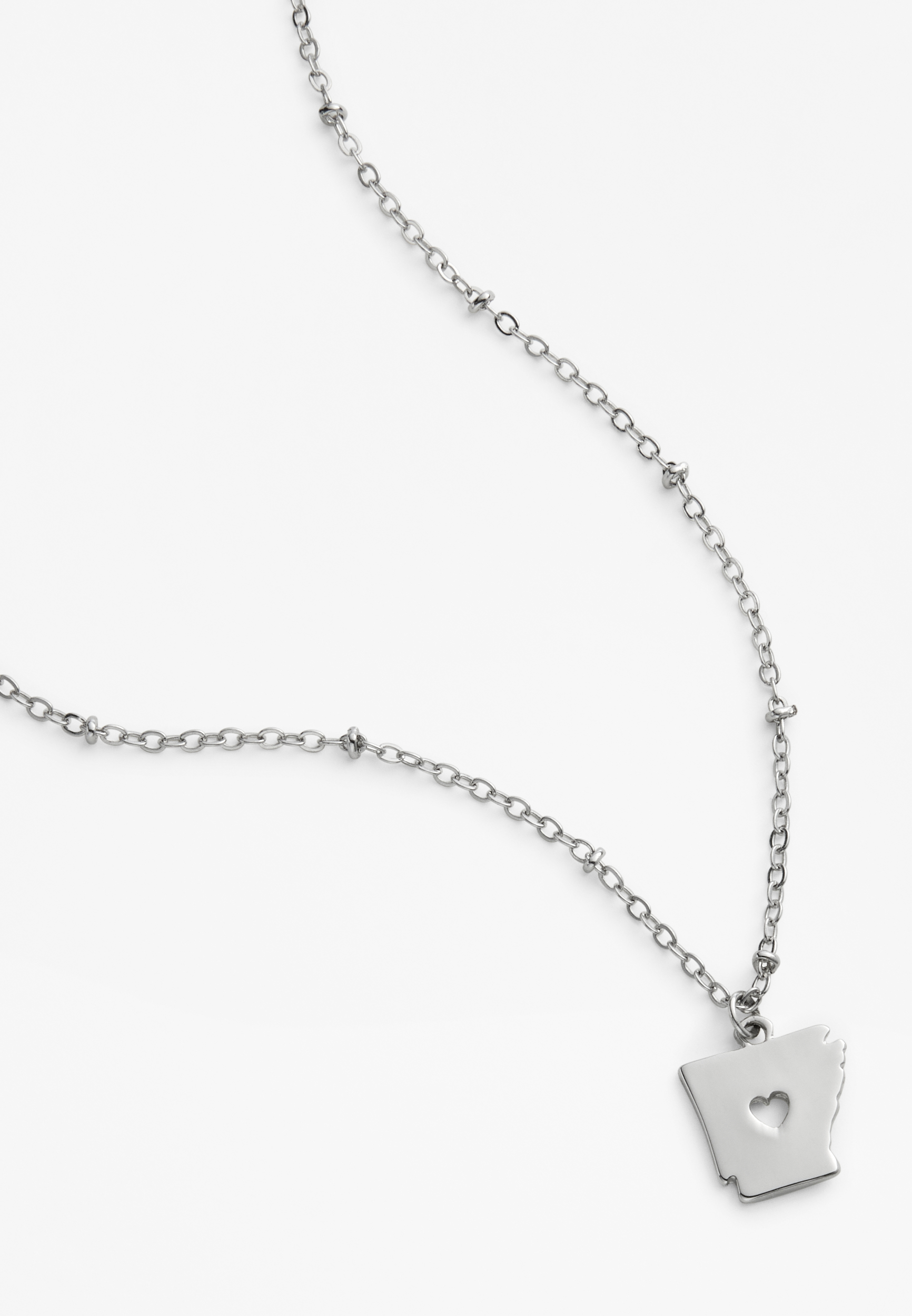 Dainty Silver State Necklace