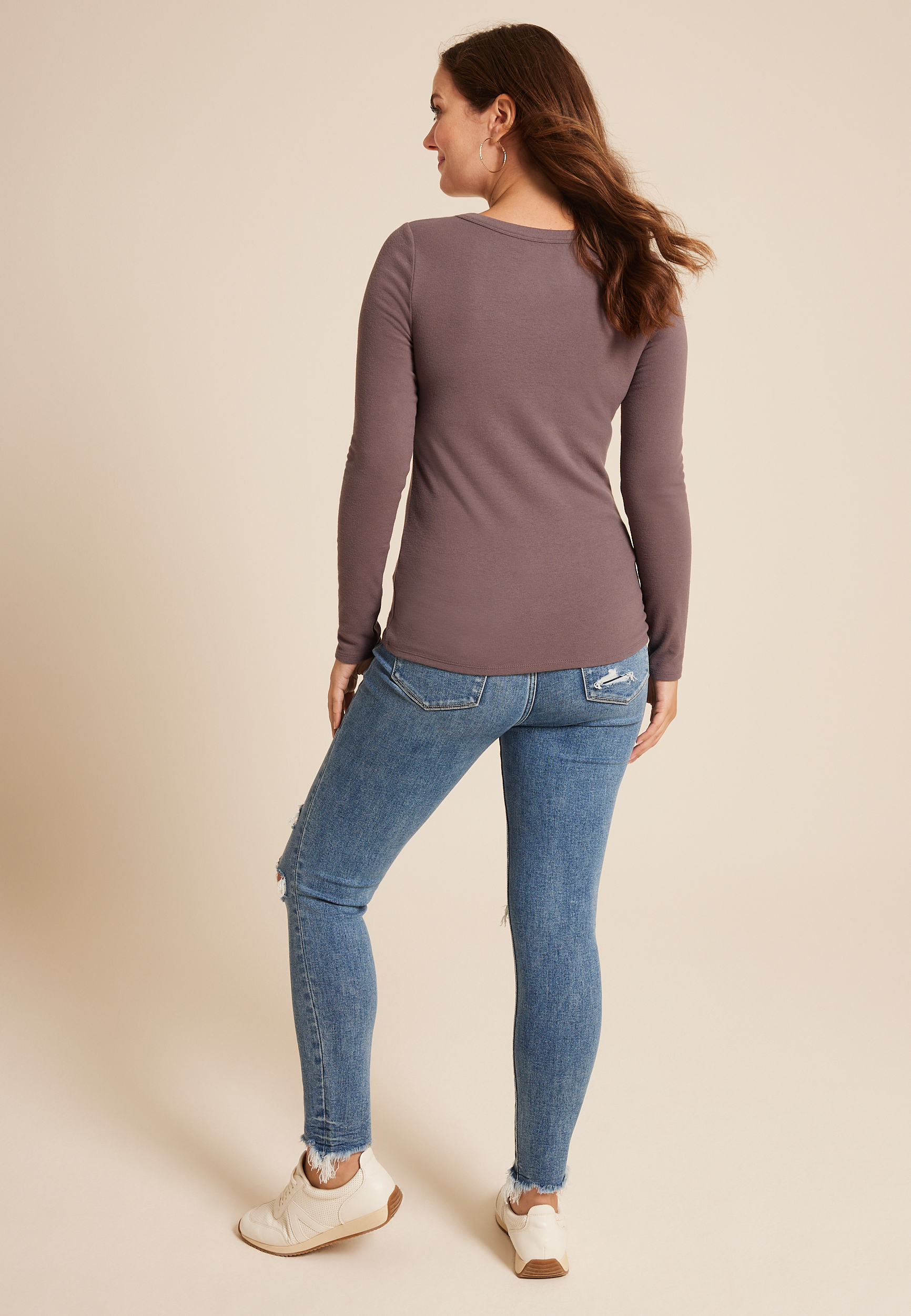 24/7 Scoop Neck Long Sleeve Tee, C4045, large