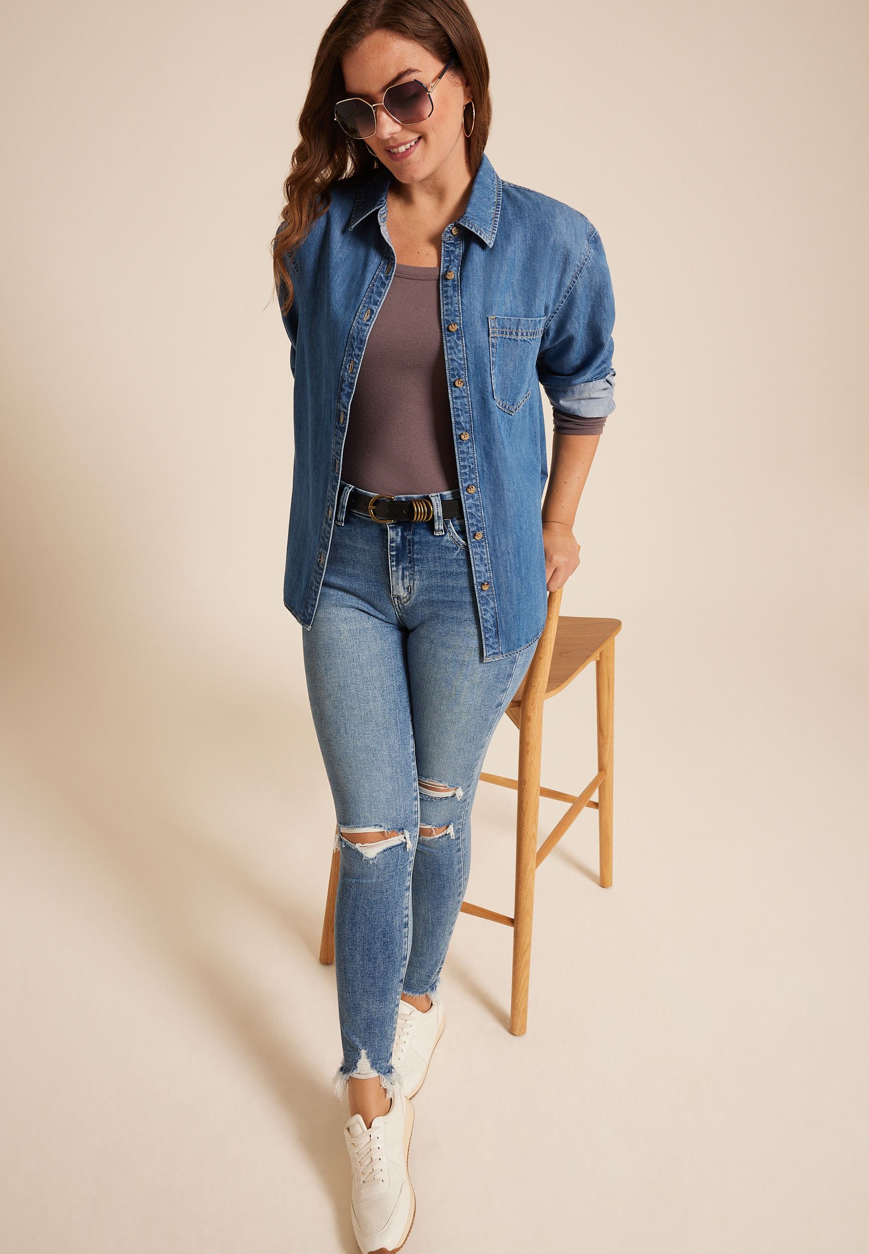 24/7 Scoop Neck Long Sleeve Tee, C4045, large