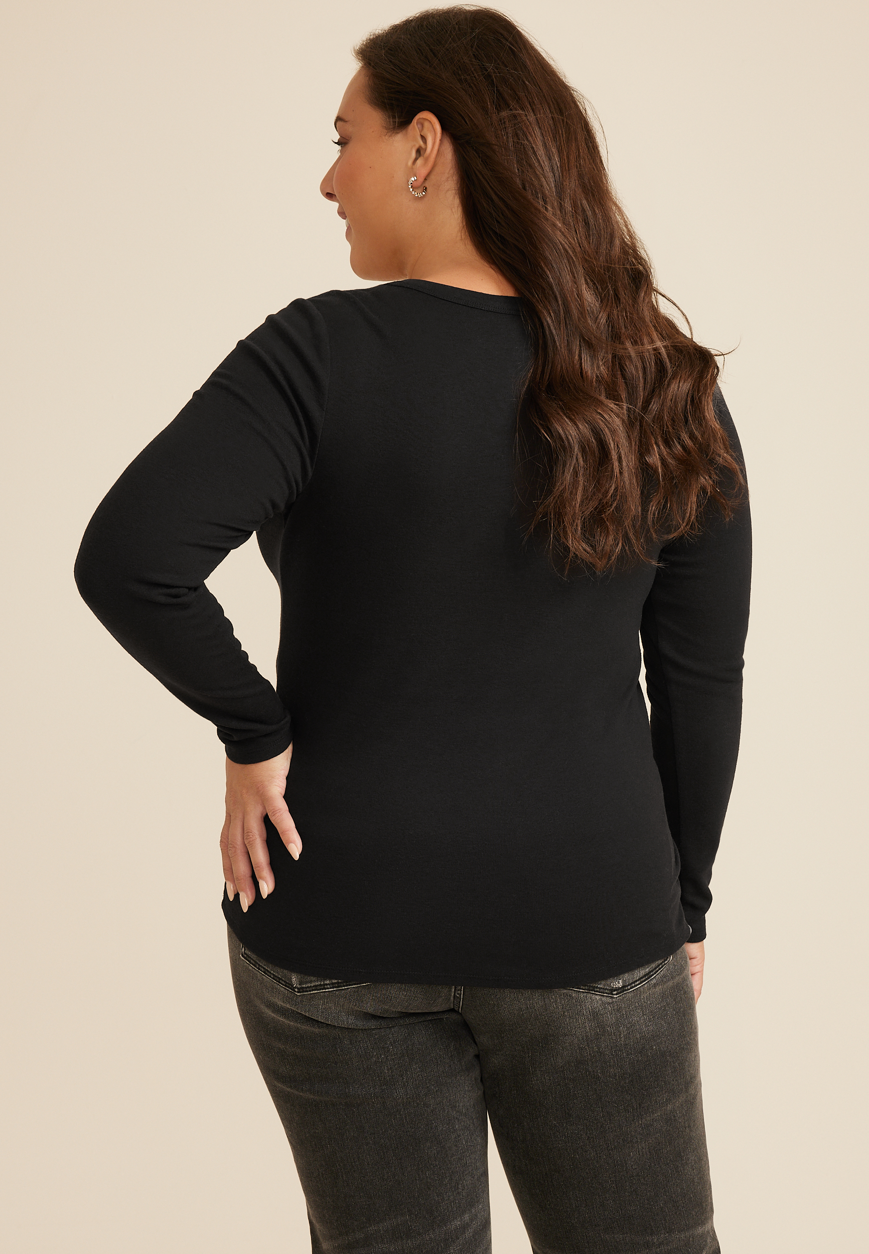Plus 24/7 Scoop Neck Long Sleeve Tee