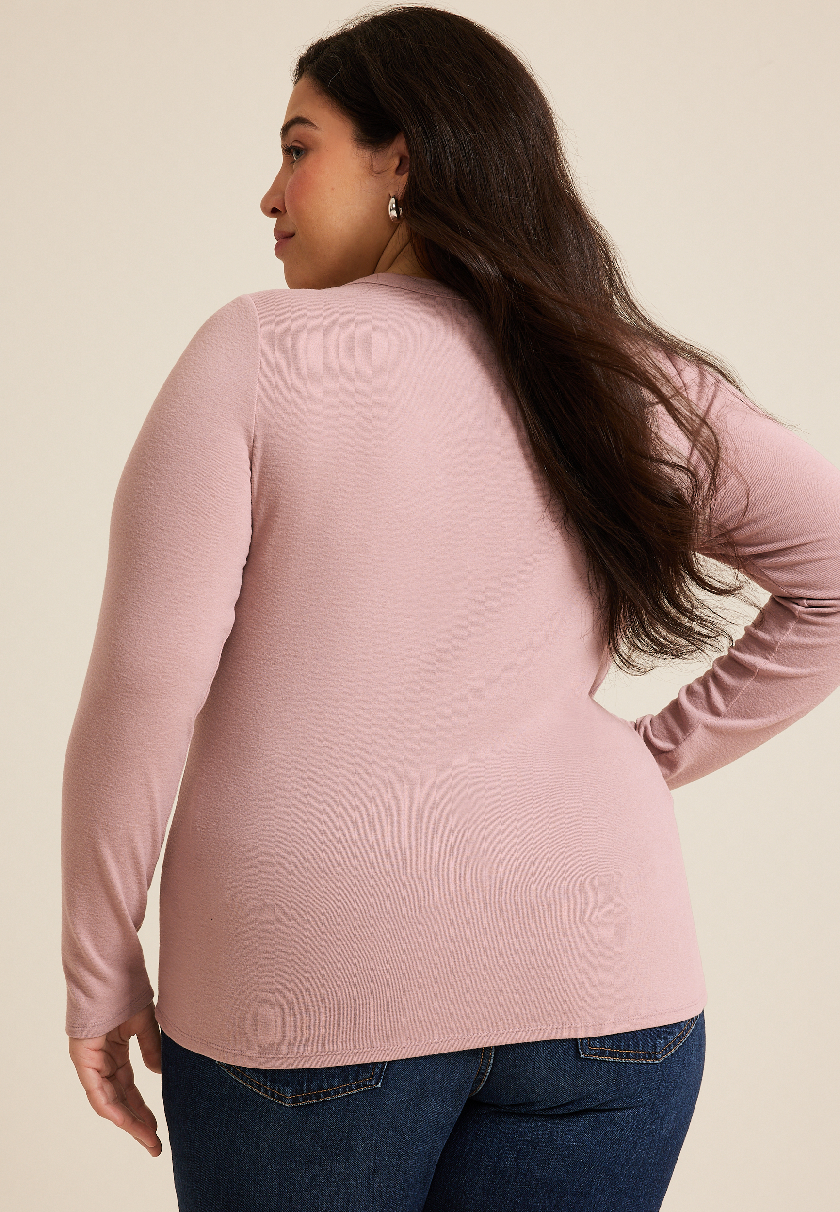 Plus Size 24/7 Scoop Neck Long Sleeve Tee, C6959, large