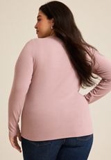 Plus Size 24/7 Scoop Neck Long Sleeve Tee, C6959, small