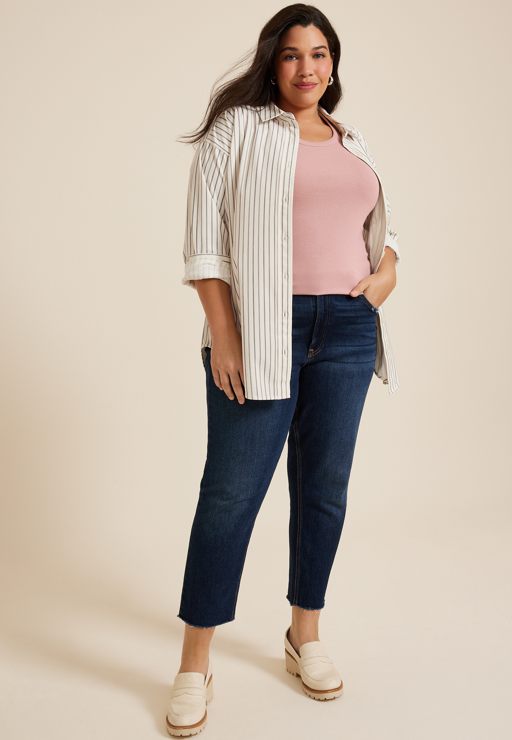 Plus Size 24/7 Scoop Neck Long Sleeve Tee, C6959, large