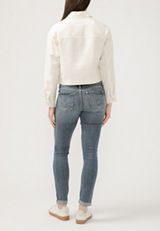 Silver Jeans Co.&reg; Mid Rise Rolled Hem Girlfriend Skinny Leg Jean, MEDIUM SANDBLAST, small