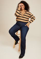Plus Size Everflex&trade; No Gap High Rise Slim Boot Jean, C258, small