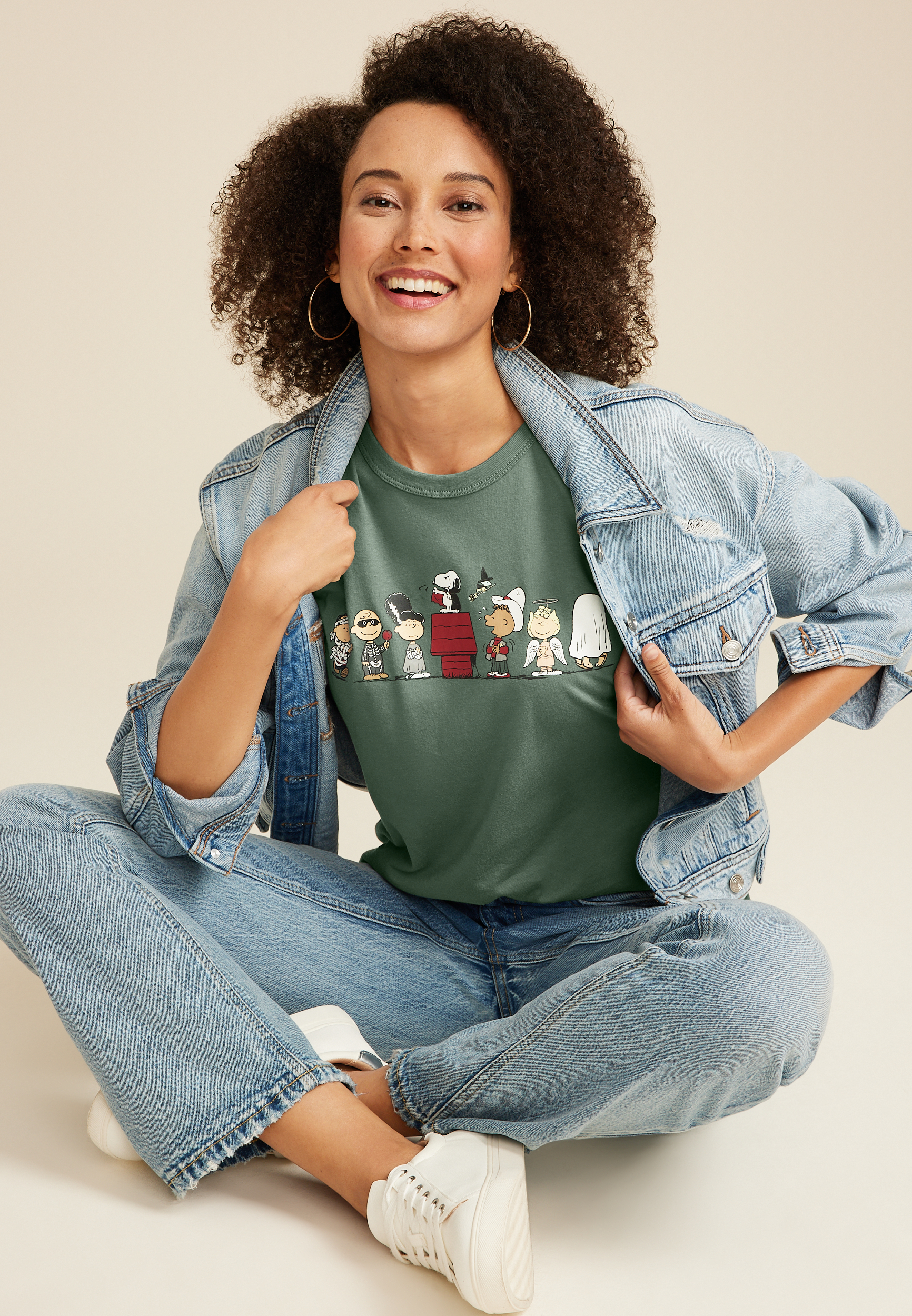 Peanuts Halloween Classic Fit Graphic Tee, C7925, large