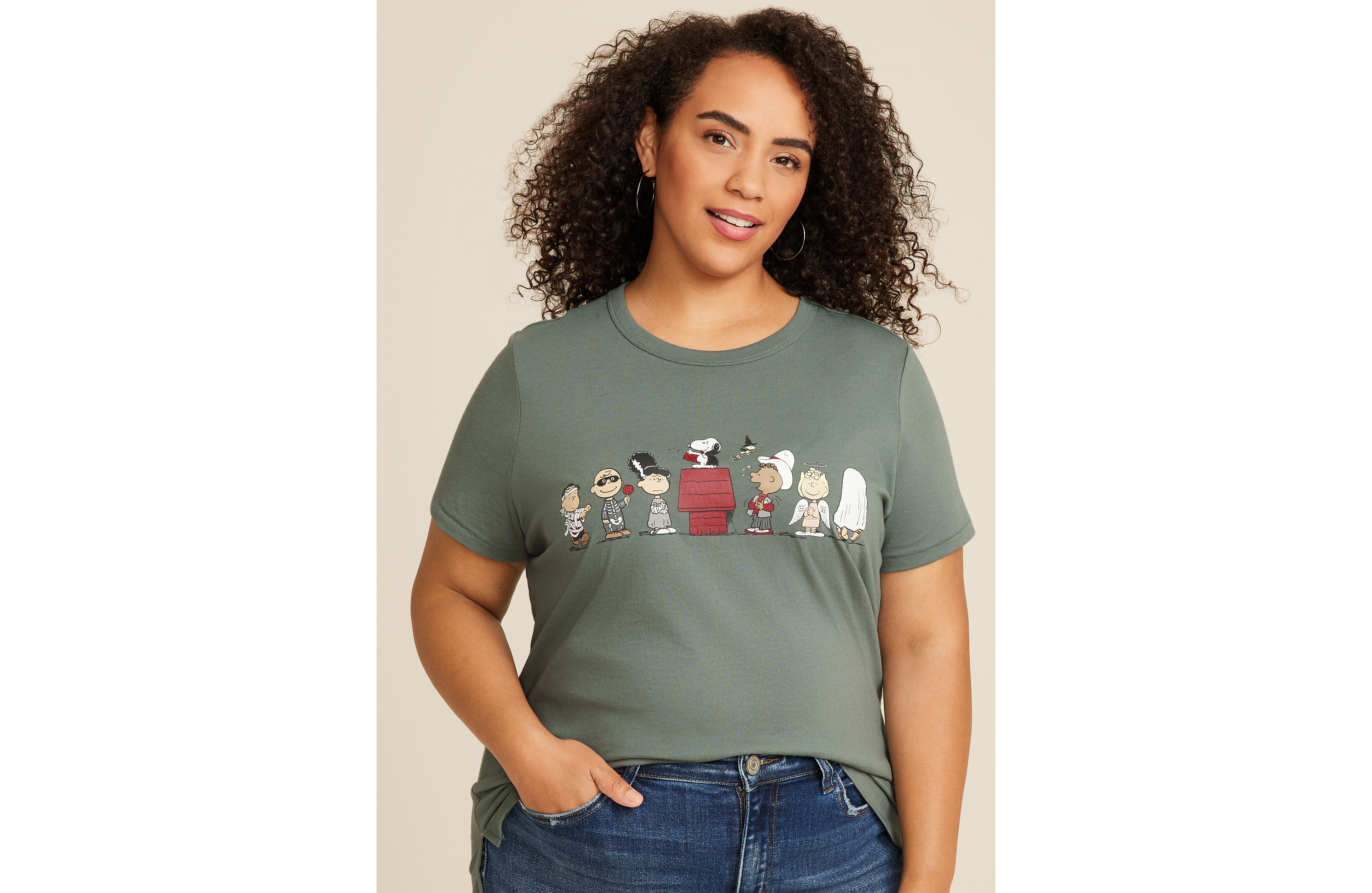 Plus Peanuts Halloween Classic Fit Graphic Tee