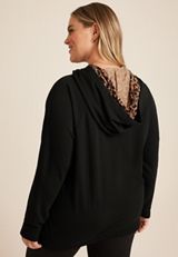 Plus Size Homeward Animal Hoodie, BLACK COMBO, small