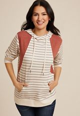 Homeward Striped Hoodie, OATMEAL COMBO, small