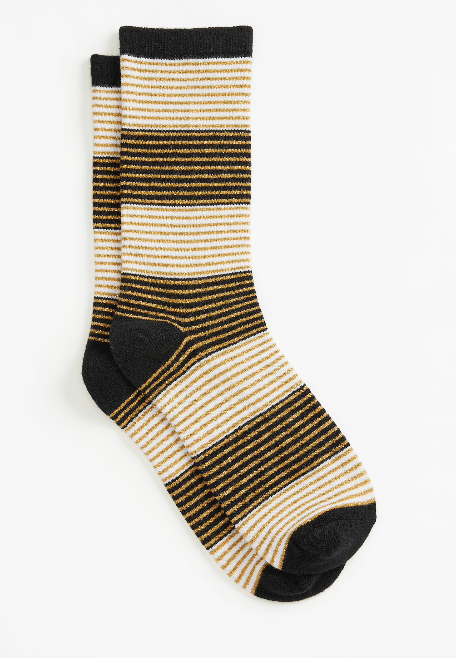 Metallic Stripe Crew Socks