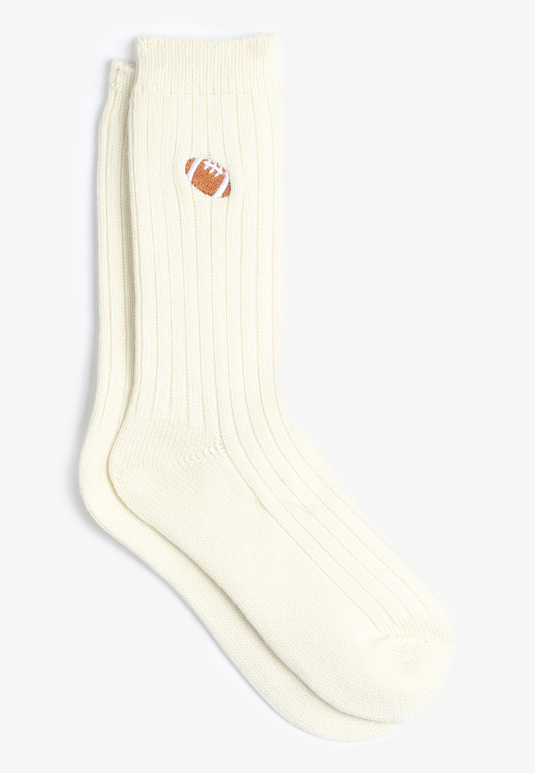 Football Applique Crew Socks