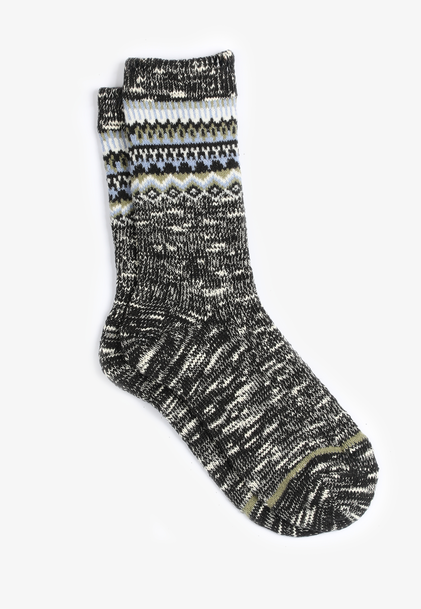 Fair Isle Marled Crew Sock