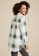 Super Plush Plaid Longline Shacket, C3986, small