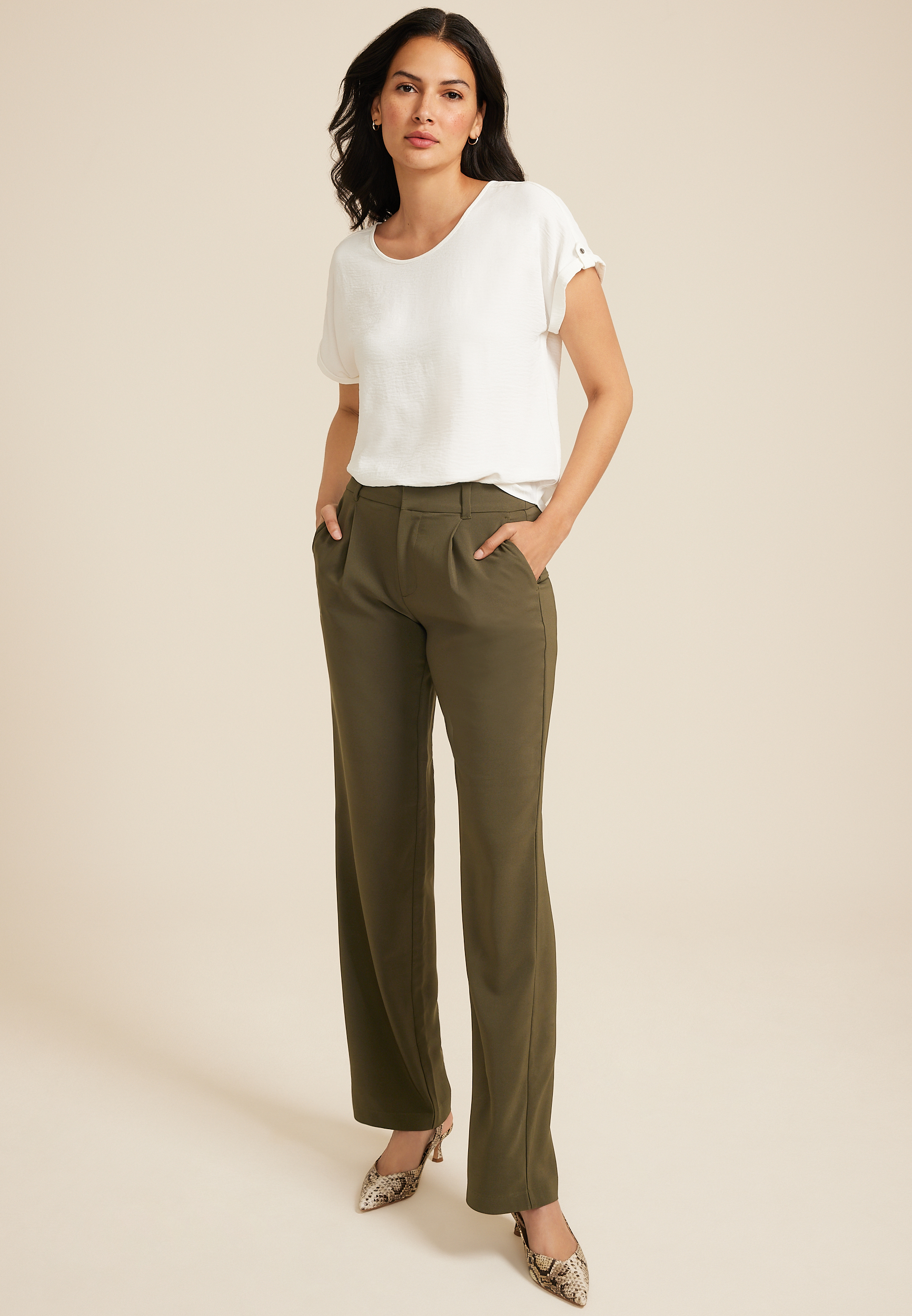 Idealist High Rise Wide Leg Dress Pant