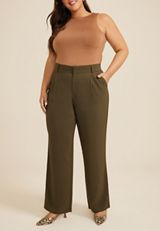 Plus Size Idealist High Rise Wide Leg Dress Pant, C7389, small