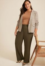 Plus Size Idealist High Rise Wide Leg Dress Pant, C7389, small