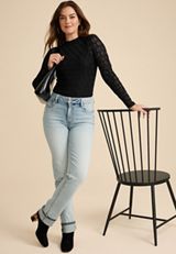 Argyle Sheer Mock Neck Blouse, C106, small