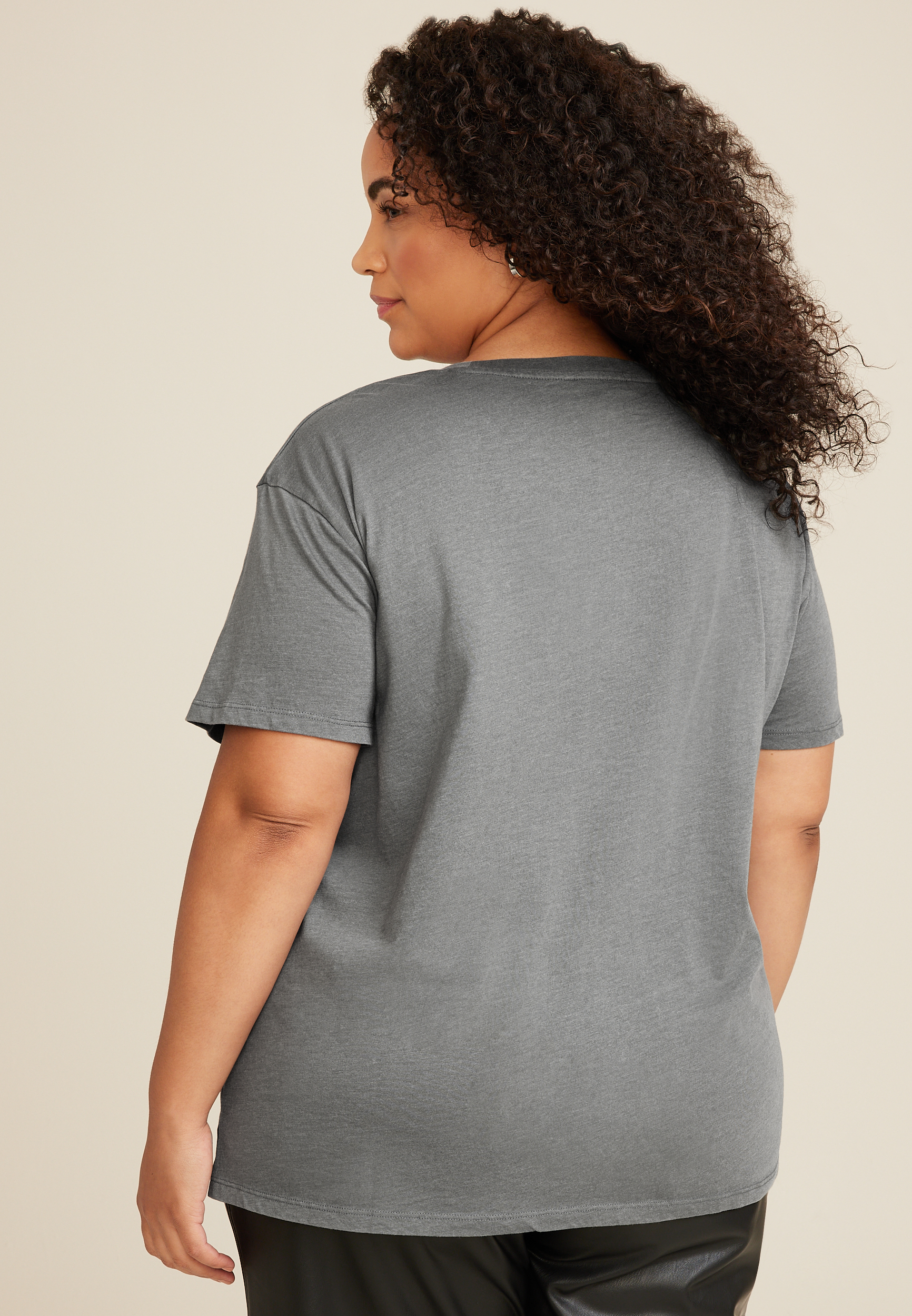 Plus Size edgely&trade; Rhinestone Embellished Spider Web Tee, C829, large