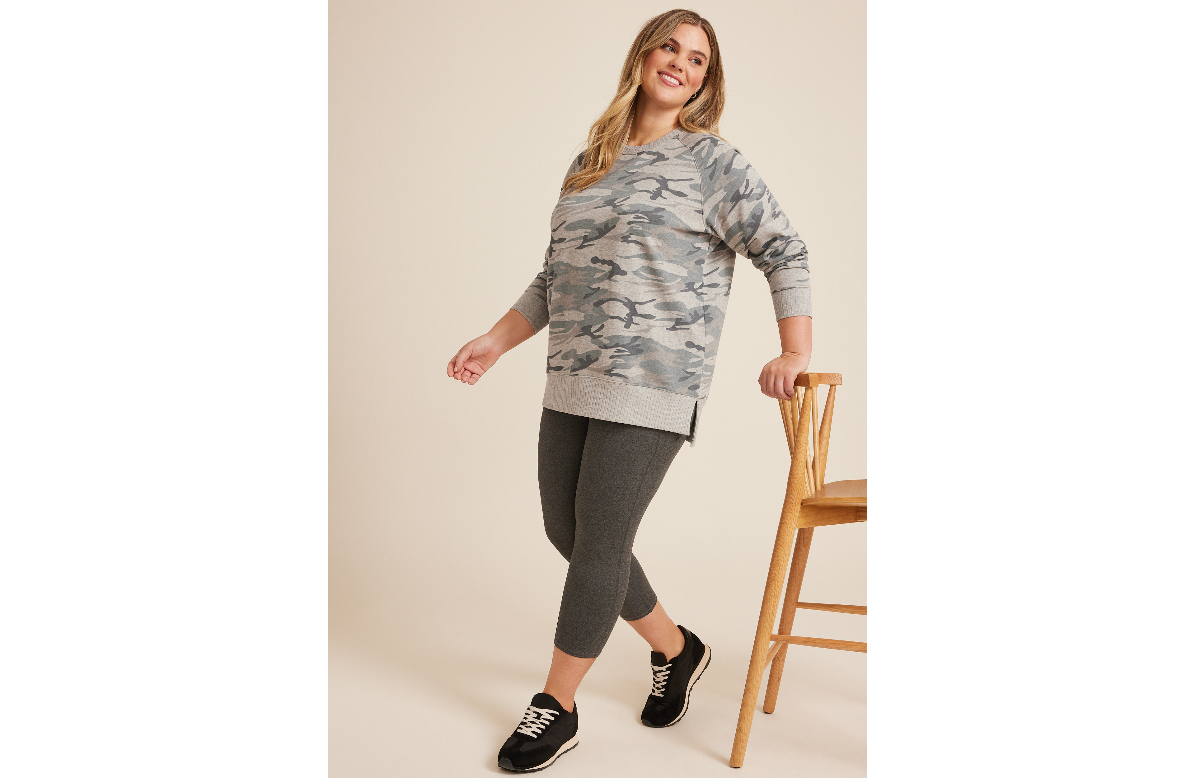 Plus Willowsoft Camo Sweatshirt