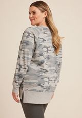 Plus Size Willowsoft Camo Sweatshirt, C1755, small