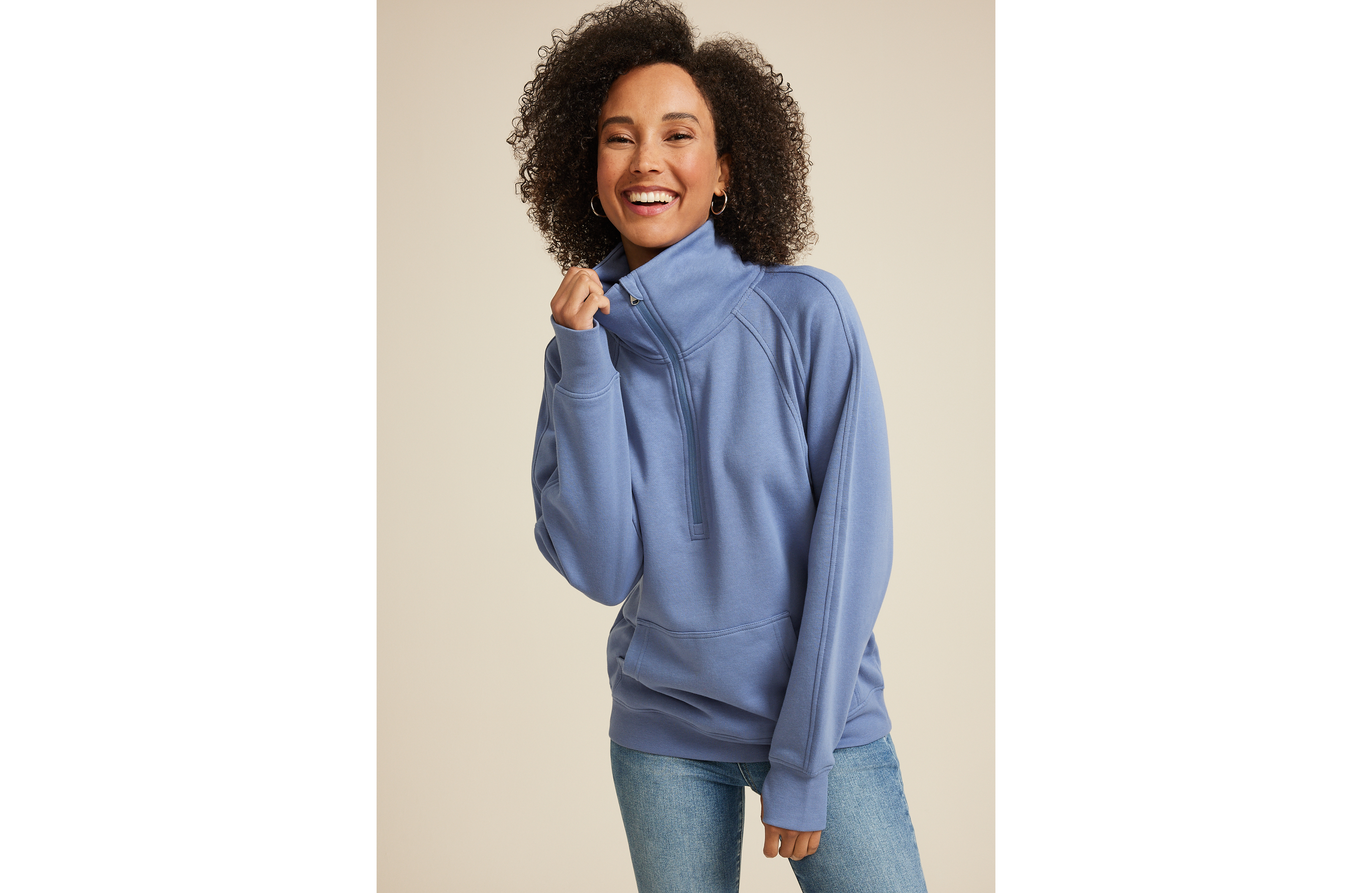 Quarter Zip Fleece Sweatshirt