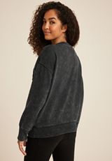 Rose Applique Relaxed Fit Sweatshirt, C106, small
