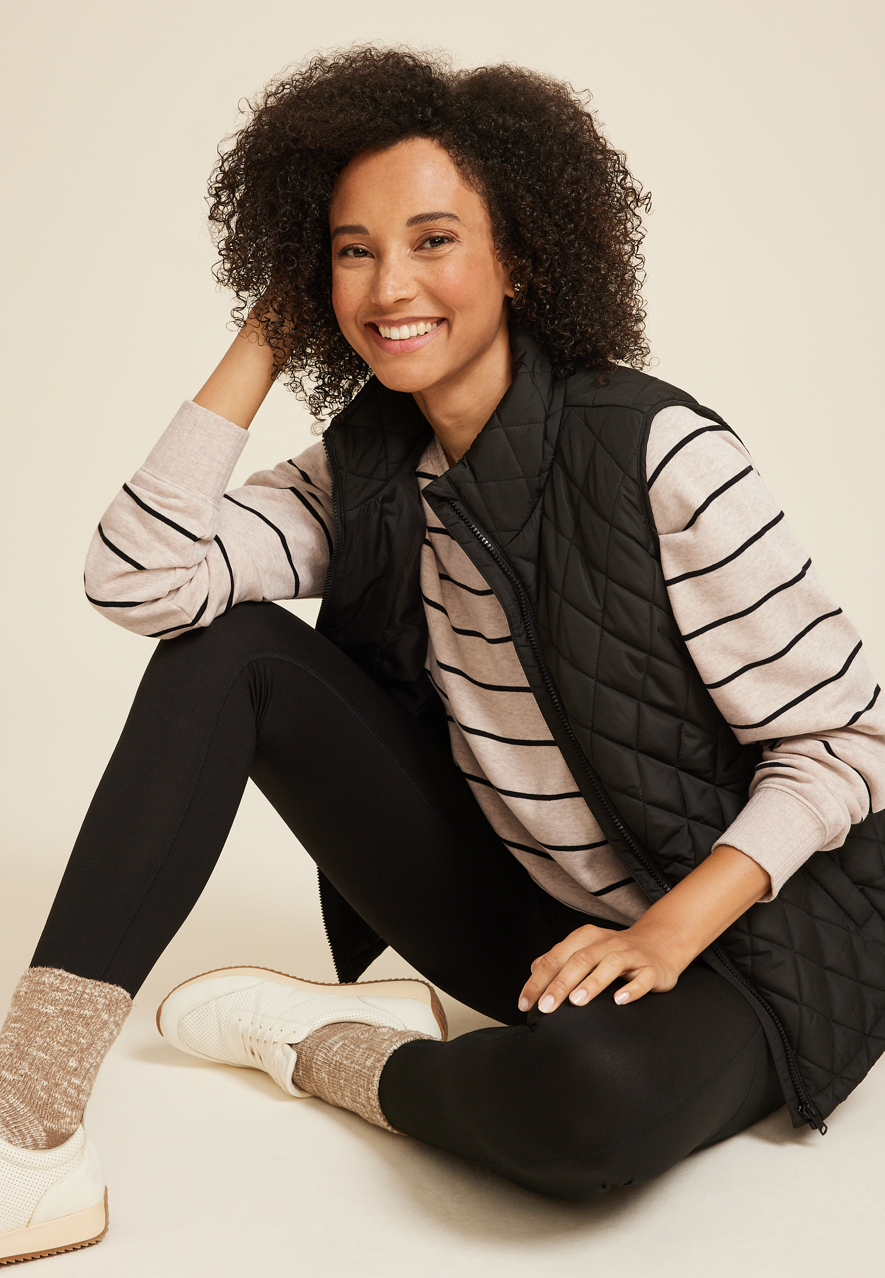Willowsoft Striped Sweatshirt, C4813, large
