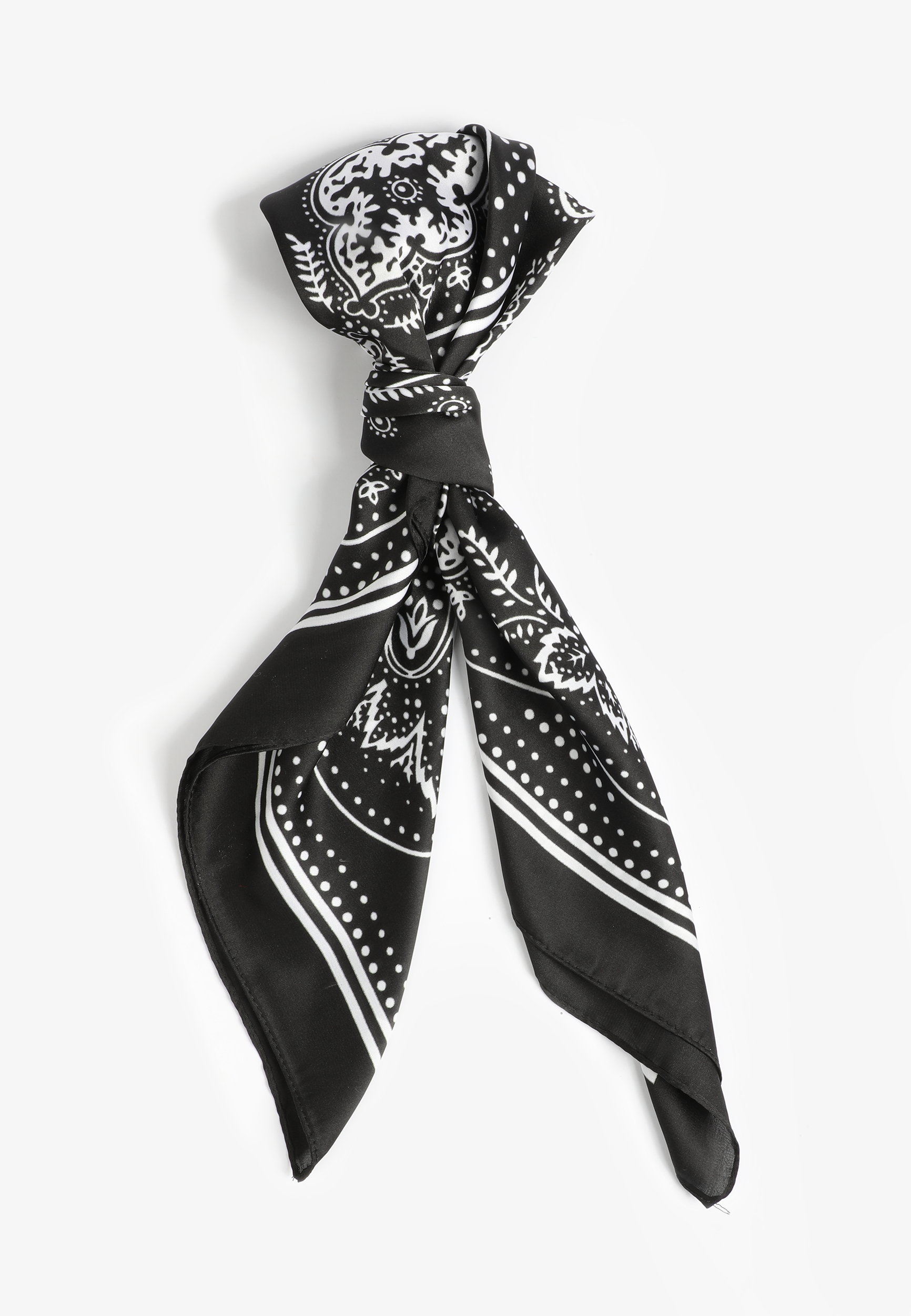 Black Paisley Hair Scarf