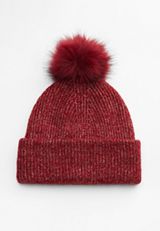 Marled Metallic Pom Beanie, C830, small
