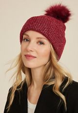 Marled Metallic Pom Beanie, C830, small