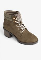 SuperCush Brittany Block Heel Hiker Boot, OLIVE, small