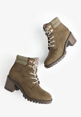SuperCush Brittany Block Heel Hiker Boot, OLIVE, small