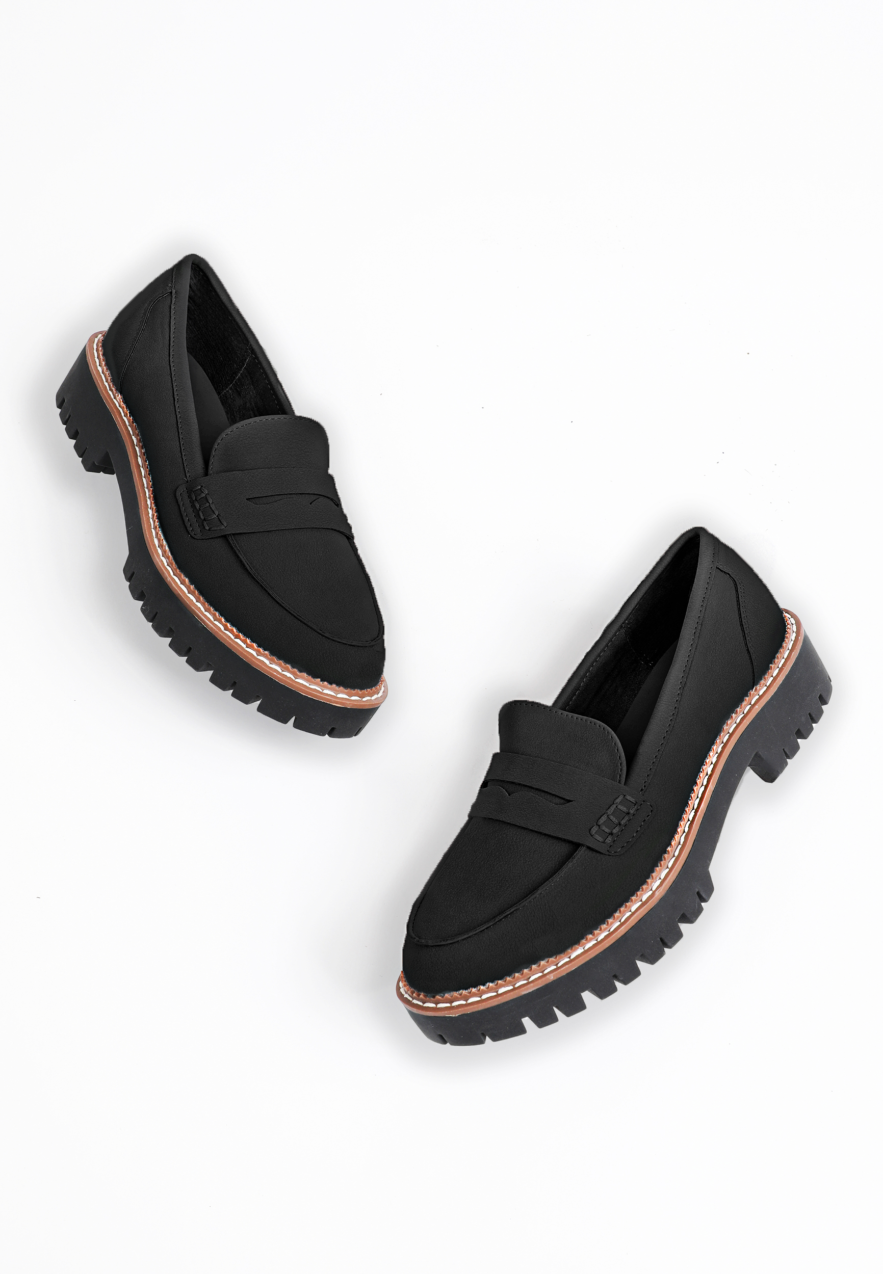 SuperCush Gretchen Mini Lug Loafer, BLACK, large